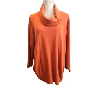 Cyrus Women's Pumpkin Color Cowl Neck Sweater